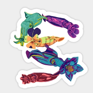 Squid Garden Sticker